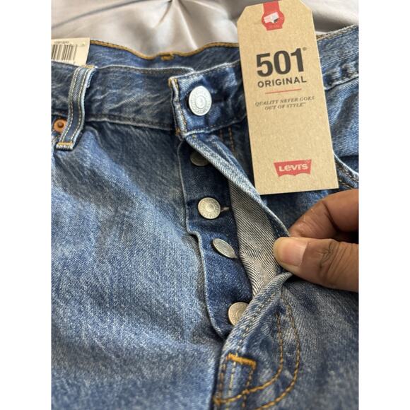 Levi's 501 Original Women's High Rise Straight Leg Button Fly Denim Jeans 29x30 - Picture 8 of 8